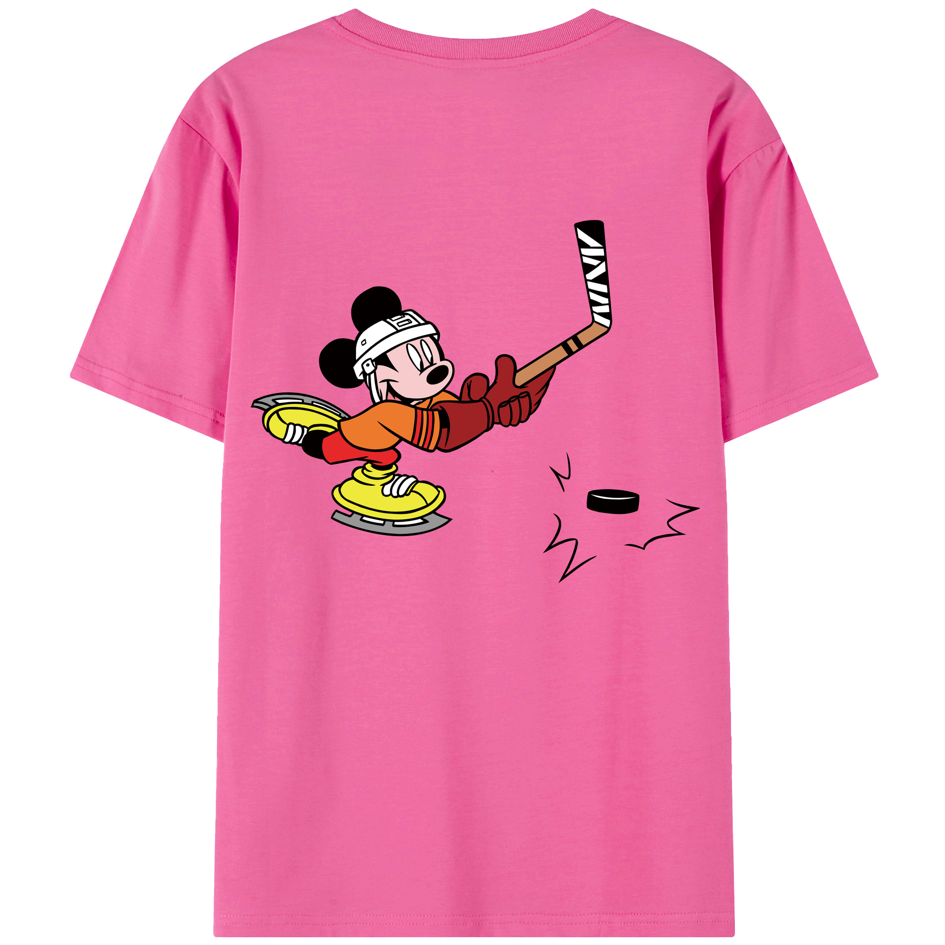（画像用） ミッキーマウス Mickey Mouse レディース半袖Tシャツ(バックプリント)
